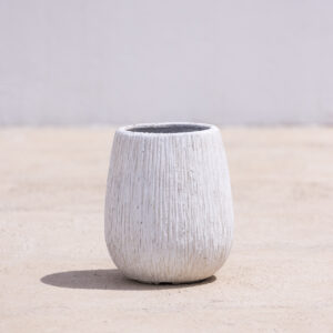 Grand White Coconut Modern Indoor/outdoor pot